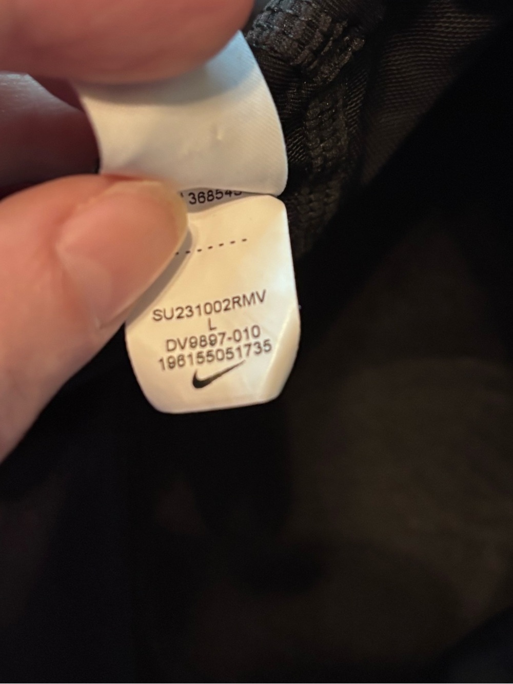 ⚡️FLASH SALE Nike Black Racerback Tank w White Swoosh & build in bra. Size Large - Picture 5 of 8